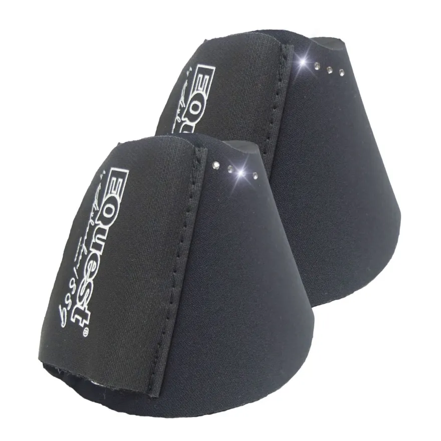 EQuest Neopren Hufglocke Crystal, 2er Set, schwarz - M / Cob