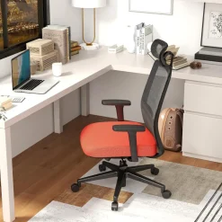 Ergonomischer Bürostuhl, Schreibtischstuhl mit hoher Rückenlehne, Lendenstütze