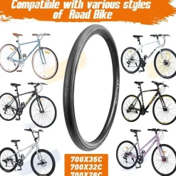 2er Pack MEGHNA Rennrad Reifen 700x28c/32c/35c Fahrradreifen Road Bike Tires