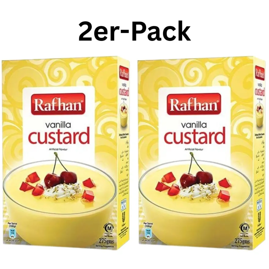 2er-Pack Rafhan Custard Puddingpulver Vanille 275g