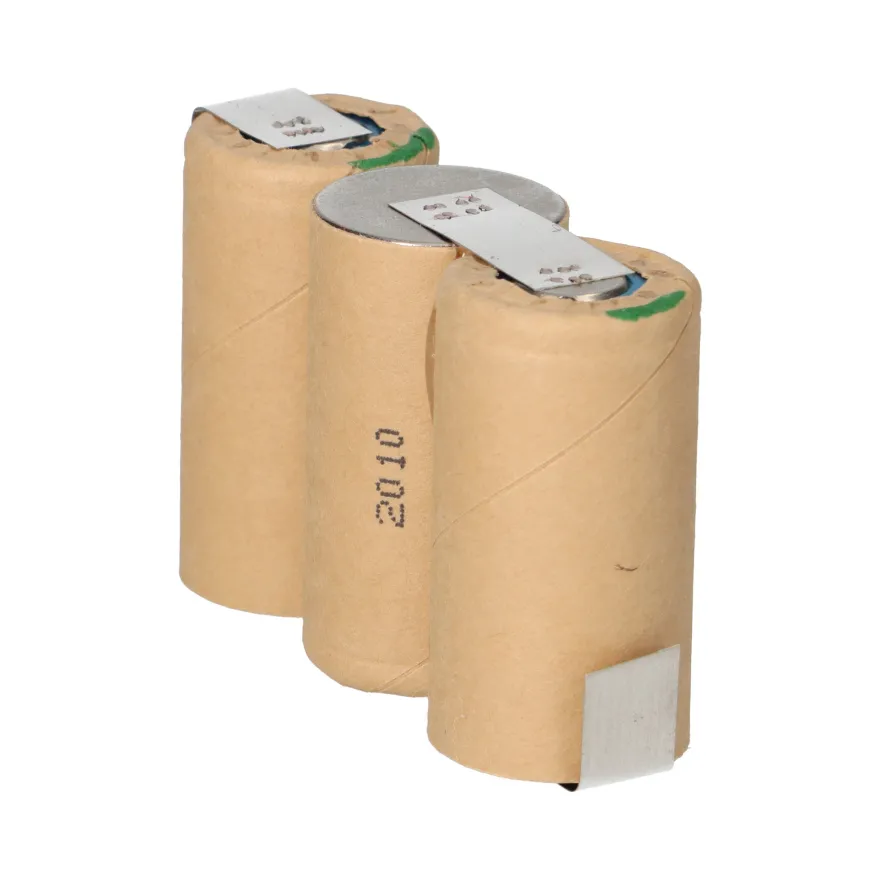 3er Reihe Akku Sub-C 3000mAh 3,6V NiMH mit Lötfahne im Pappmantel