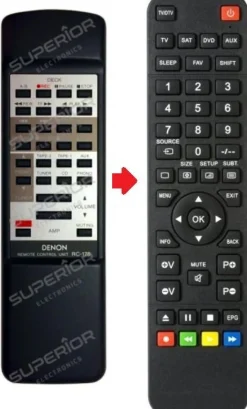 Ersatz Fernbedienung für Denon RC- 837 und RC-843