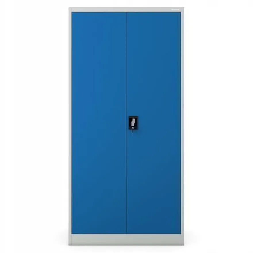 4er Set Aktenschrank Metallschrank Büroschrank 185 cm x 90 cm x 40 cm Grau/Blau