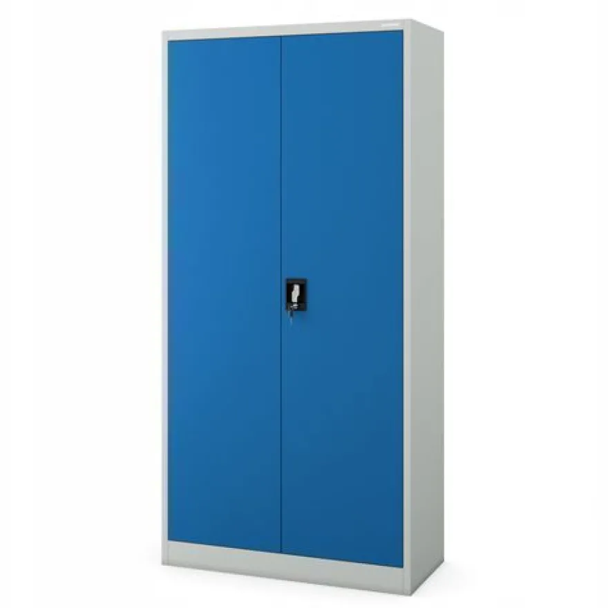 4er Set Aktenschrank Metallschrank Büroschrank 185 cm x 90 cm x 40 cm Grau/Blau