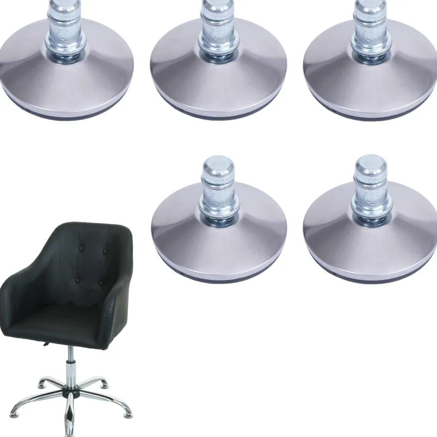 5er-Set Bodengleiter HWC-K73 fester Stand für Bürostuhl/Esszimmerstuhl, Ø 11mm