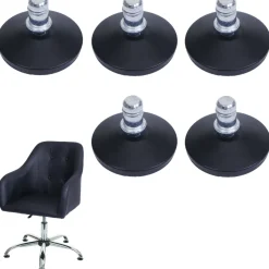5er-Set Bodengleiter HWC-K73 fester Stand für Bürostuhl/Esszimmerstuhl, Ø 11mm