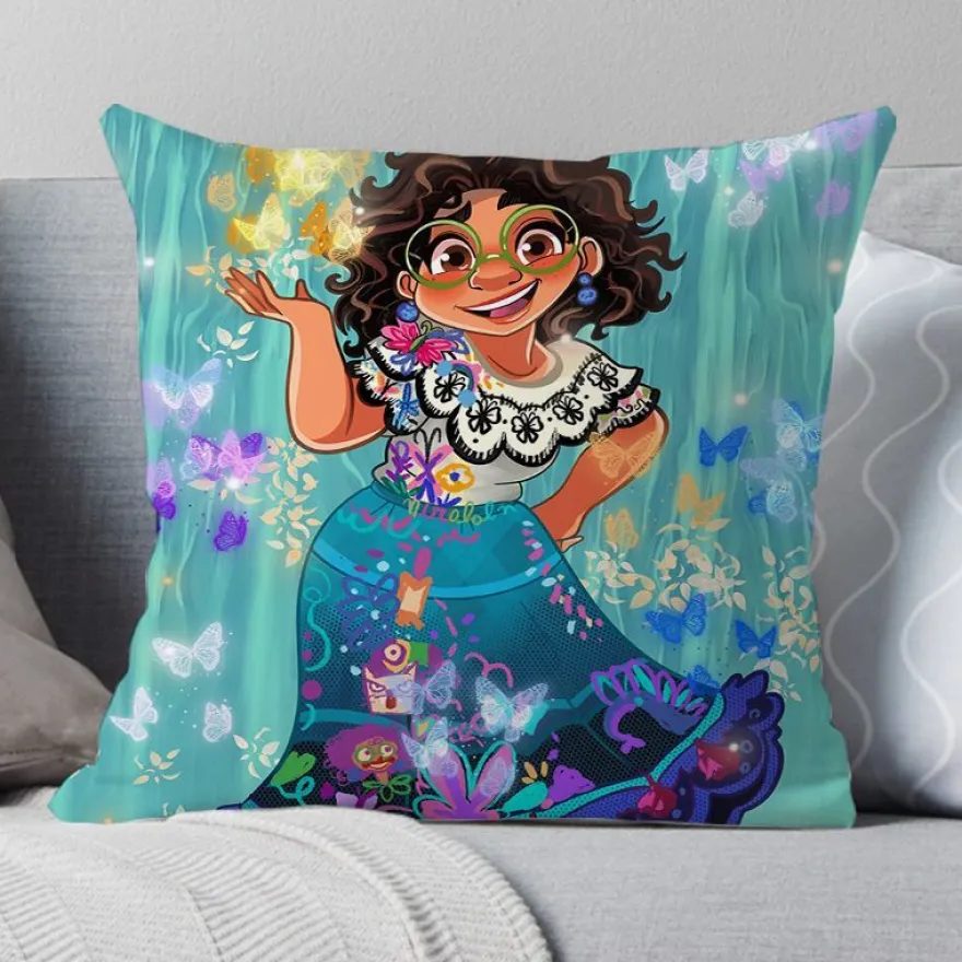 2er Set Encanto Kissenbezüge Mirabel Dekokissen Kissenhülle für Couch Sofa Home Deko