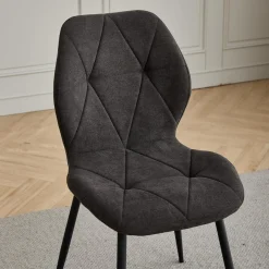 8er-Set Esszimmerstühle, moderne Küchenstühle, gepolstert mit Metallbeinen