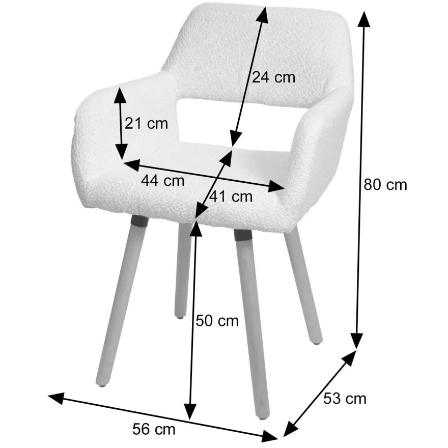 6er-Set Esszimmerstuhl HWC-A50 II, Stuhl Polsterstuhl, Holz Stoff Cord (400g/m²)