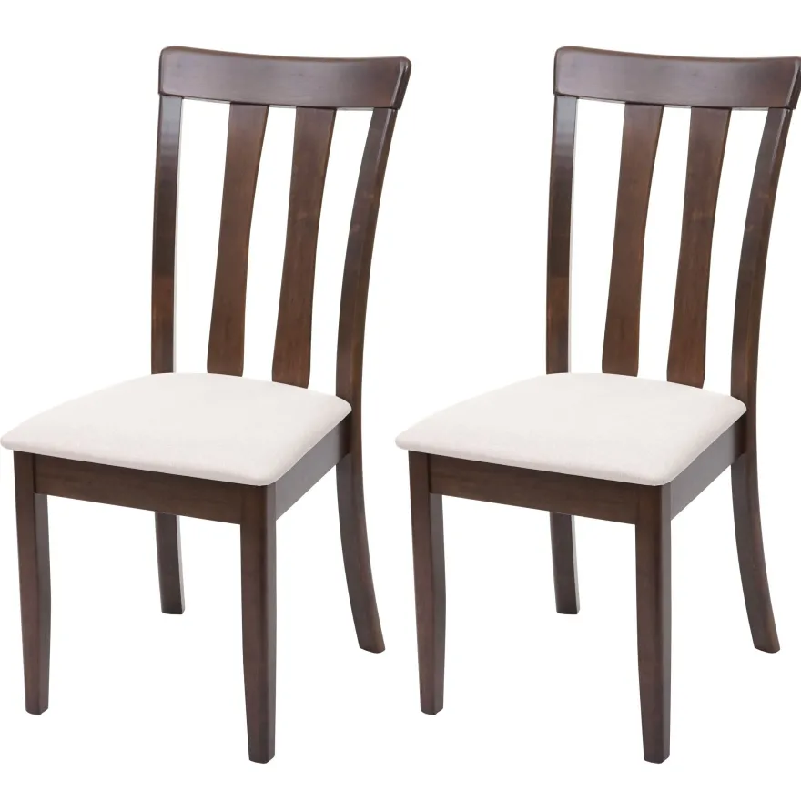 2er-Set Esszimmerstuhl HWC-G46, Küchenstuhl Stuhl, Stoff/Textil Massiv-Holz