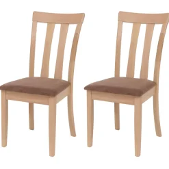 2er-Set Esszimmerstuhl HWC-G46, Küchenstuhl Stuhl, Stoff/Textil Massiv-Holz