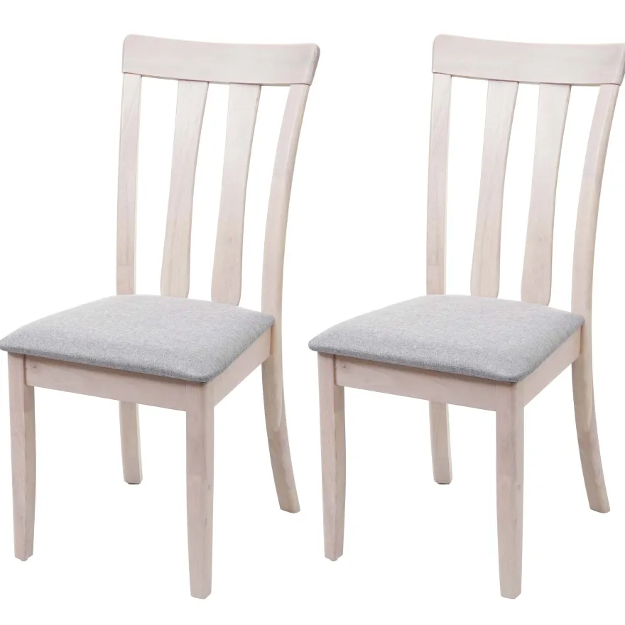2er-Set Esszimmerstuhl HWC-G46, Küchenstuhl Stuhl, Stoff/Textil Massiv-Holz