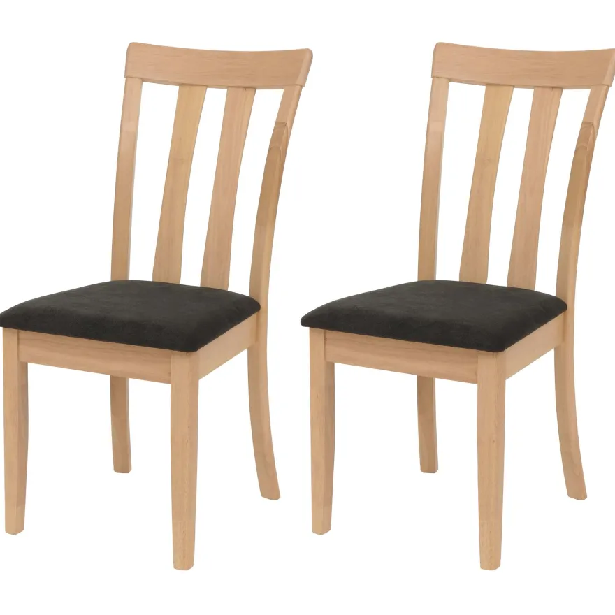 2er-Set Esszimmerstuhl HWC-G46, Küchenstuhl Stuhl, Stoff/Textil Massiv-Holz