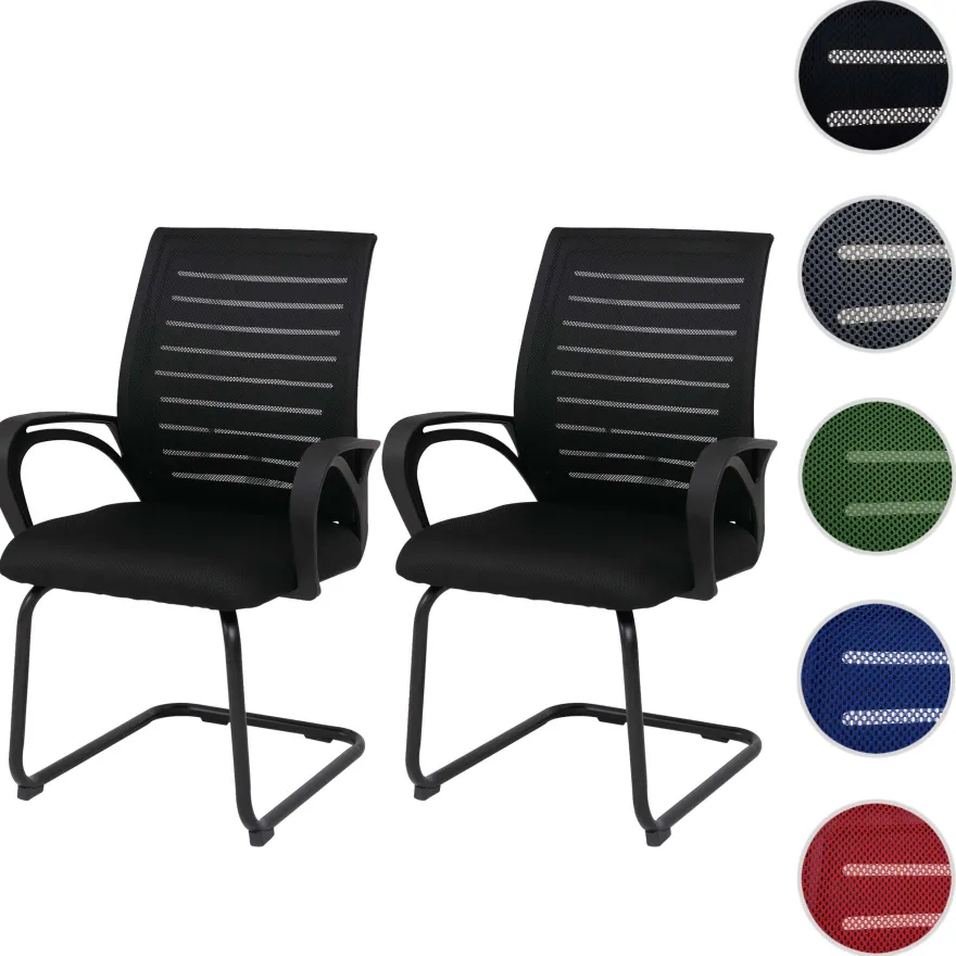 2er-Set Esszimmerstuhl HWC-K51, Stuhl Armlehne, Stoff/Textil (250g/m²)