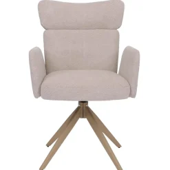 6er-Set Esszimmerstuhl HWC-N11, drehbar Auto-Return Stoff Bouclé 350g/m²