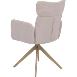 6er-Set Esszimmerstuhl HWC-N11, drehbar Auto-Return Stoff Bouclé 350g/m²