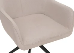 2er-Set Esszimmerstuhl HWC-O47, Küchenstuhl, drehbar Auto-Return, Stoff 270g/m²