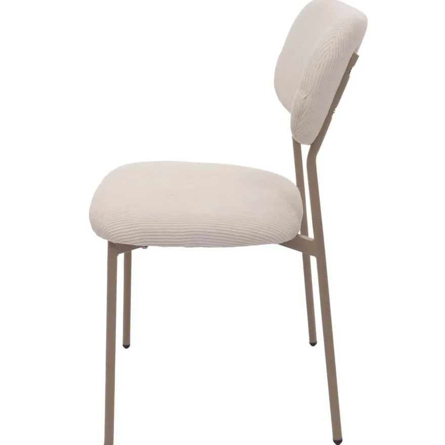 6er-Set Esszimmerstuhl HWC-O26, Stuhl, Cord (330g/m²) Stoff/Textil Metall