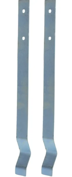 2er Set flache Bodenanker 40cm lang zum Einbetonieren für Pfosten Stahl verzinkt