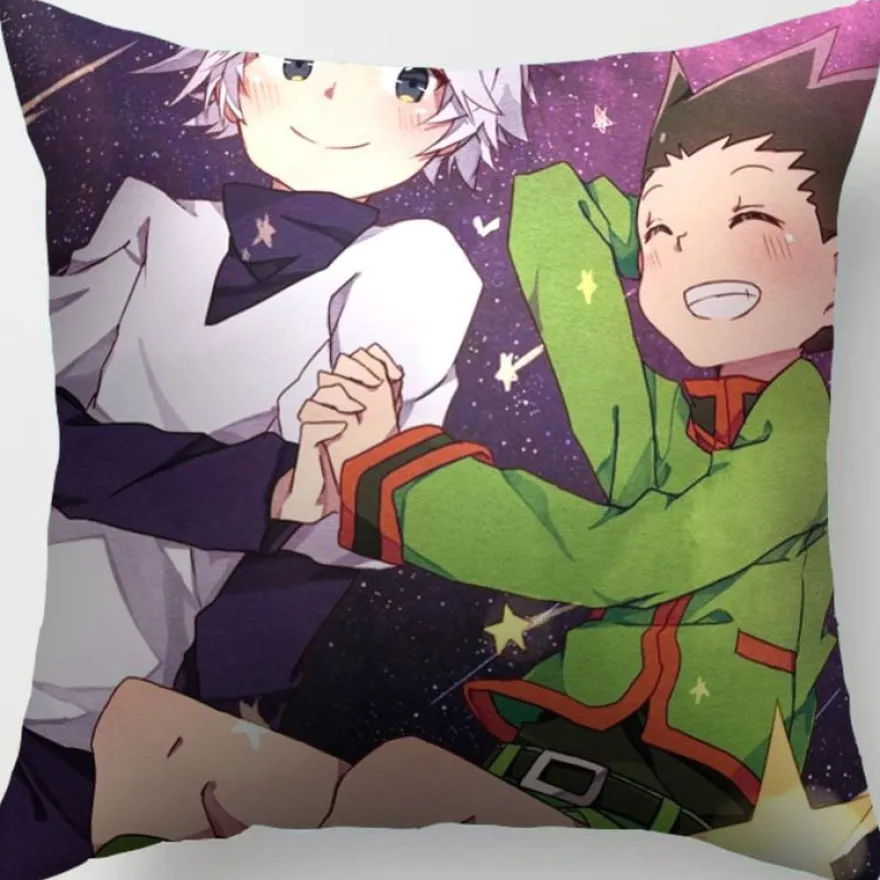 2er Set Hunter × Hunter Kissenbezüge Anime Dekokissen Kissenhülle für Sofa Home Deko