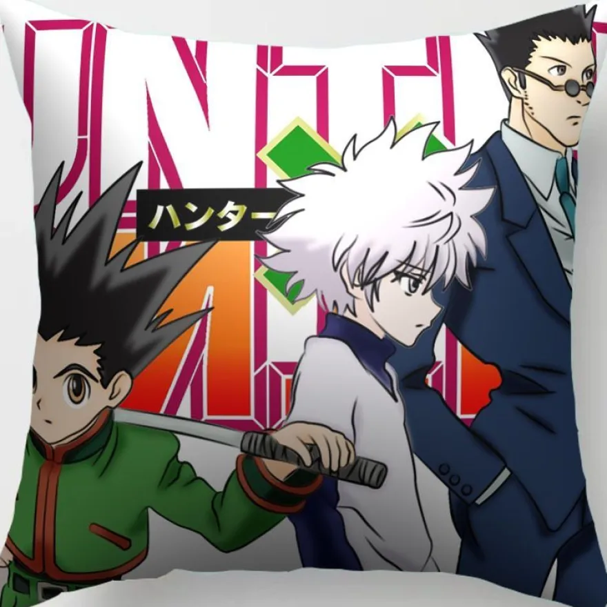 2er Set Hunter × Hunter Kissenbezüge Anime Dekokissen Kissenhülle für Sofa Home Deko