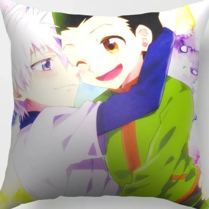 2er Set Hunter × Hunter Kissenbezüge Anime Dekokissen Kissenhülle für Sofa Home Deko