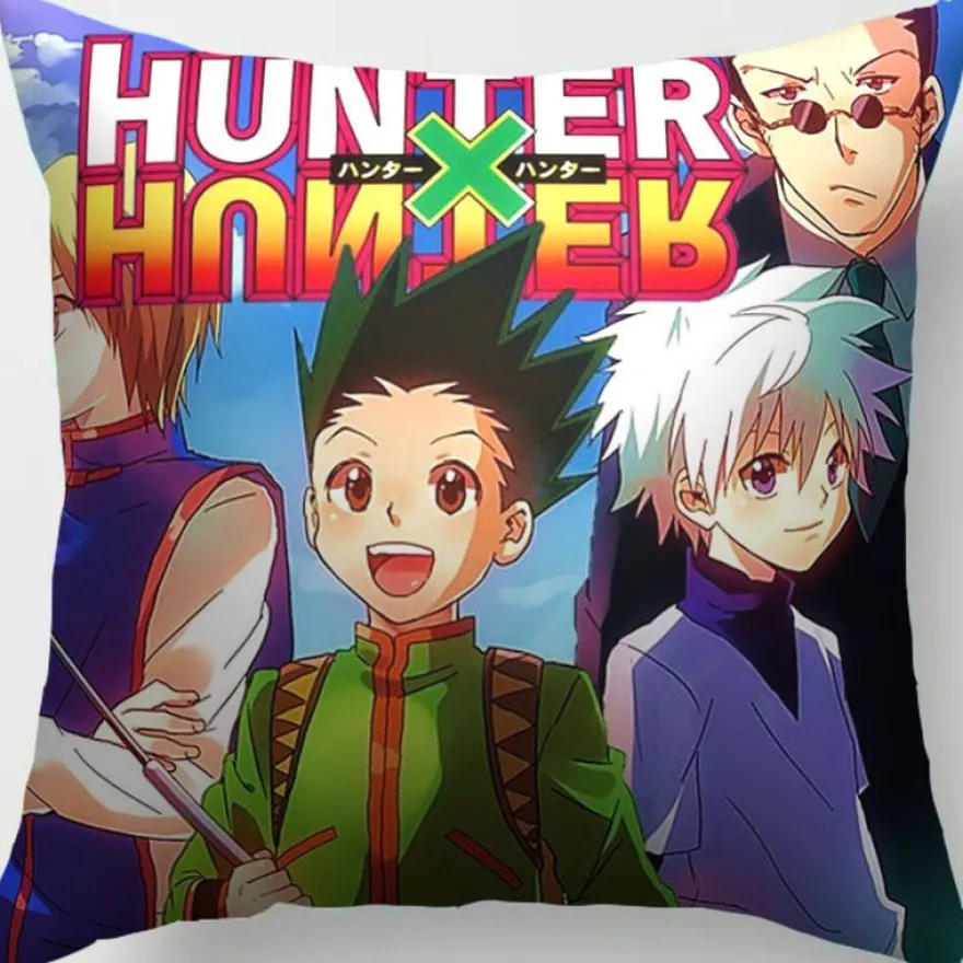2er Set Hunter × Hunter Kissenbezüge Anime Dekokissen Kissenhülle für Sofa Home Deko