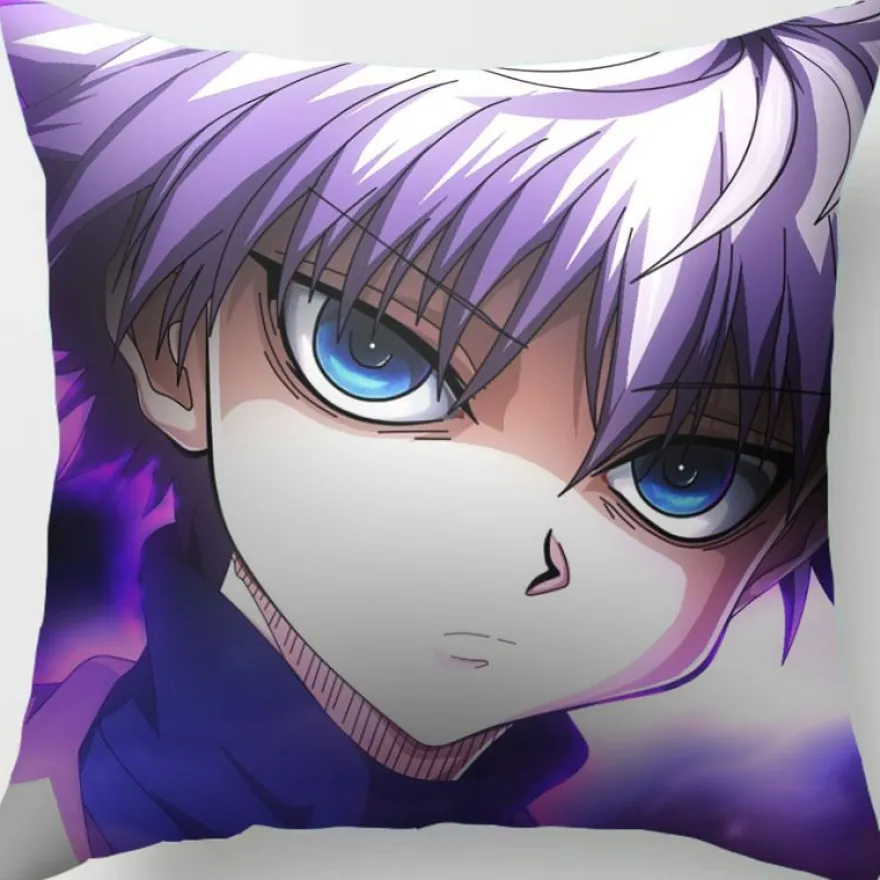 2er Set Hunter × Hunter Kissenbezüge Anime Dekokissen Kissenhülle für Sofa Home Deko