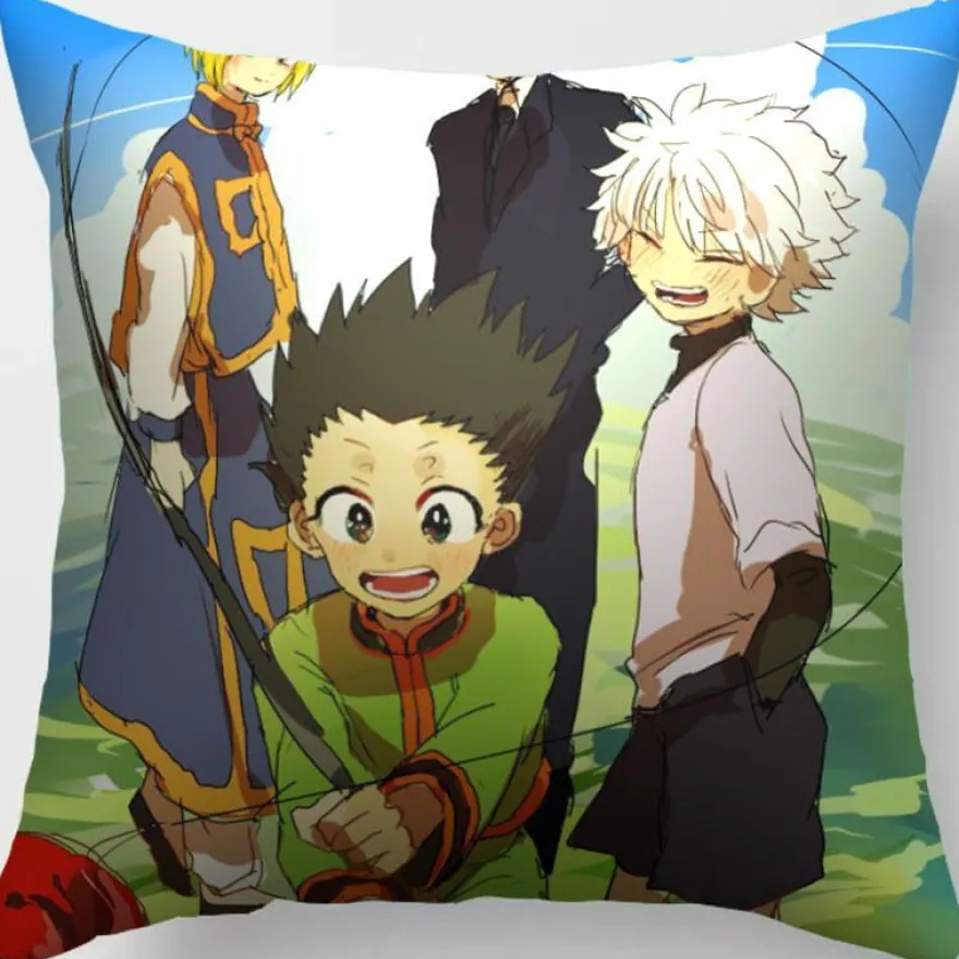 2er Set Hunter × Hunter Kissenbezüge Anime Dekokissen Kissenhülle für Sofa Home Deko