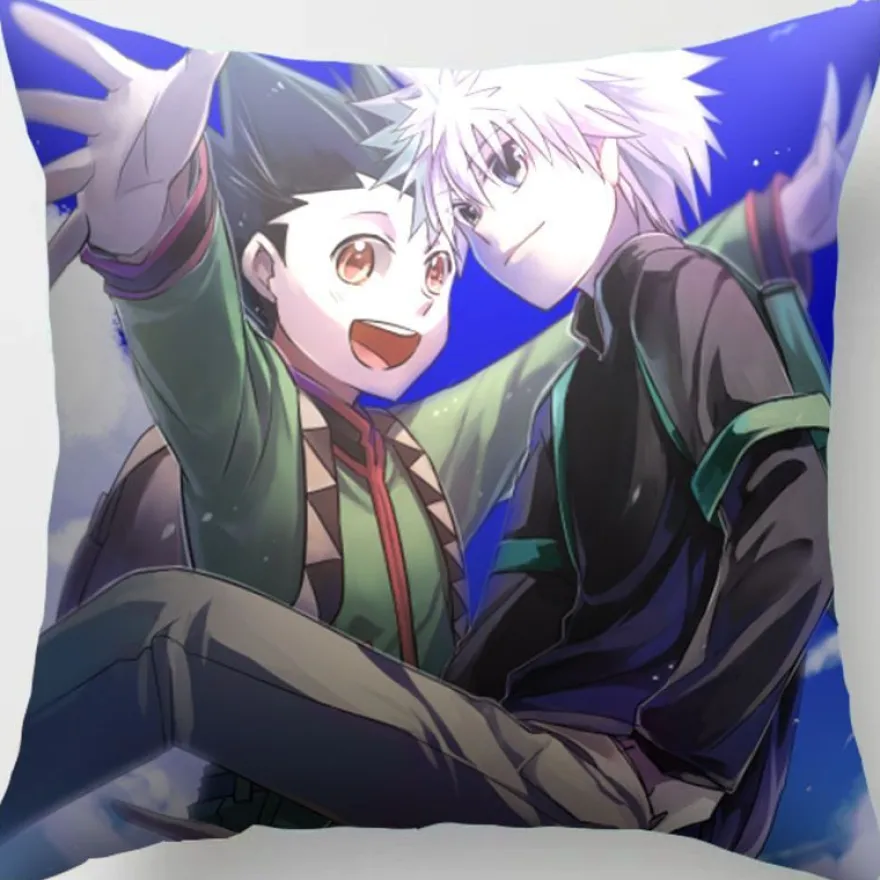 2er Set Hunter × Hunter Kissenbezüge Anime Dekokissen Kissenhülle für Sofa Home Deko