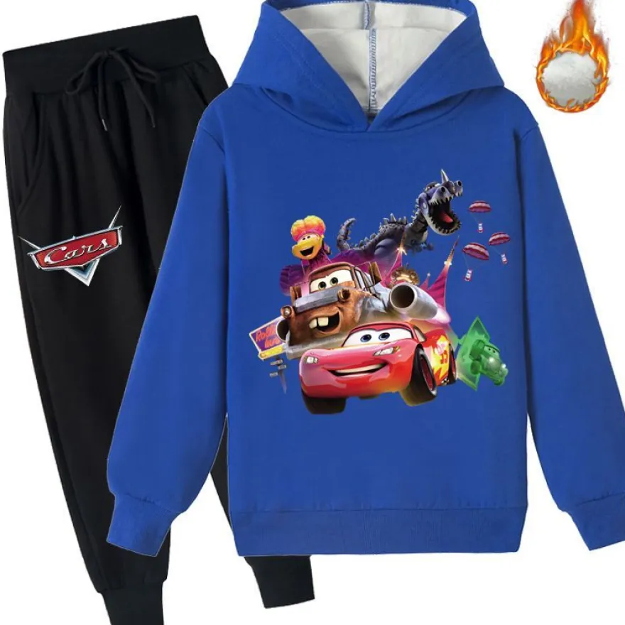 2er Set Junge Hoodie Anzug Cars McQueen Sally Mater Pullover Hose Sweatshirt Pants