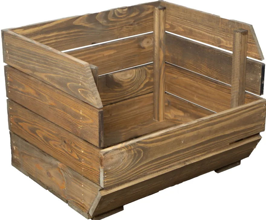 3er Set Küchenregal Olaf 40x33x30 cm in palisander Gemüsekiste Obsthorde Gemüsekor