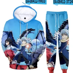 2er Set Kinder That Time I Got Reincarnated as a Slime Hoody Anzug 3D Pullover
