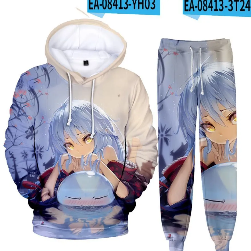 2er Set Kinder That Time I Got Reincarnated as a Slime Hoody Anzug 3D Pullover