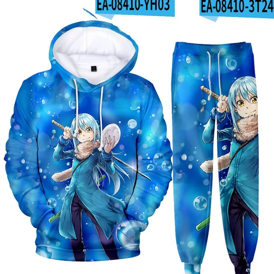 2er Set Kinder That Time I Got Reincarnated as a Slime Hoody Anzug 3D Pullover