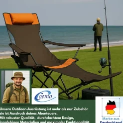 2er Set Liegestuhl tragbar Campingstuhl zusammenklappbar, Getränkehalter Tasche