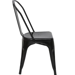 2er-Set Stuhl HWC-A73, Bistrostuhl Stapelstuhl, Metall Industriedesign stapelbar