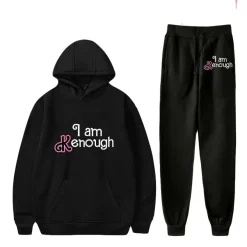 2er Set Trainingsanzug Barbie Freizeit Pullover Hose I am Kenough Hoodie Leggings