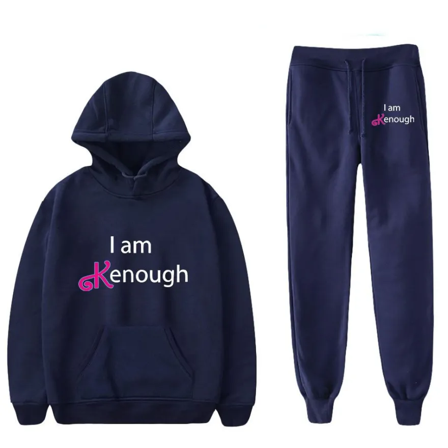 2er Set Trainingsanzug Barbie Freizeit Pullover Hose I am Kenough Hoodie Leggings