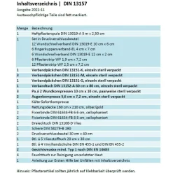 Erste-Hilfe-Koffer GASTRO für Betriebe nach aktueller DIN 13157 + Salvequick-Pflaster