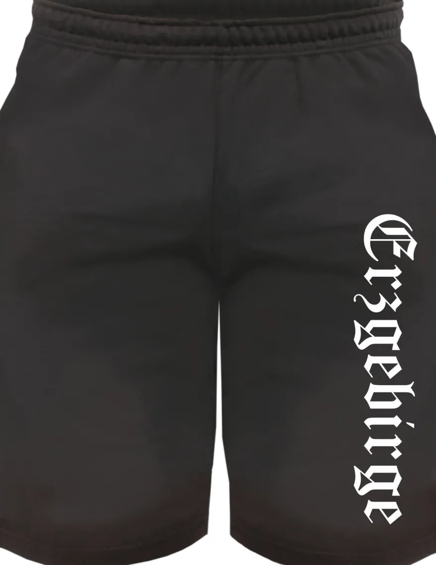 Erzgebirge Sweatshorts - Altdeutsch bedruckt - Kurze Hose Shorts