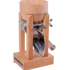 Eschenfelder Kornquetsche Tischmodell Holztrichter + Schraubzwinge + Kurbel + Bürste