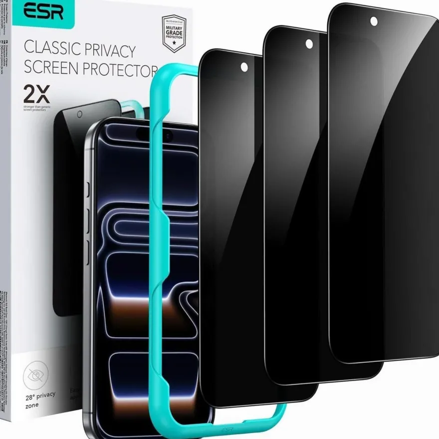 ESR Displayschutzfolie für iPhone 17 Pro (3 Stück) - Gehärtetes Glas mit