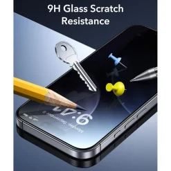 ESR Displayschutzfolie für iPhone 17 Pro (3 Stück) - Gehärtetes Glas mit