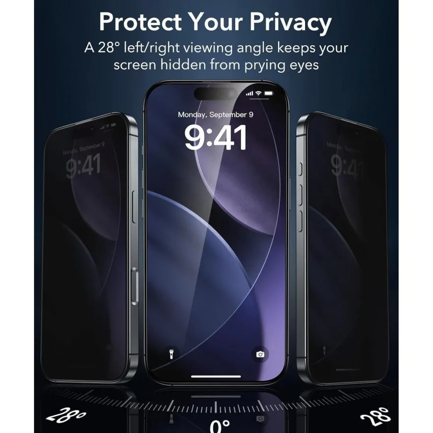 ESR Displayschutzfolie für iPhone 17 Pro (3 Stück) - Gehärtetes Glas mit