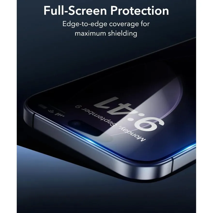 ESR Displayschutzfolie für iPhone 17 Pro (3 Stück) - Gehärtetes Glas mit