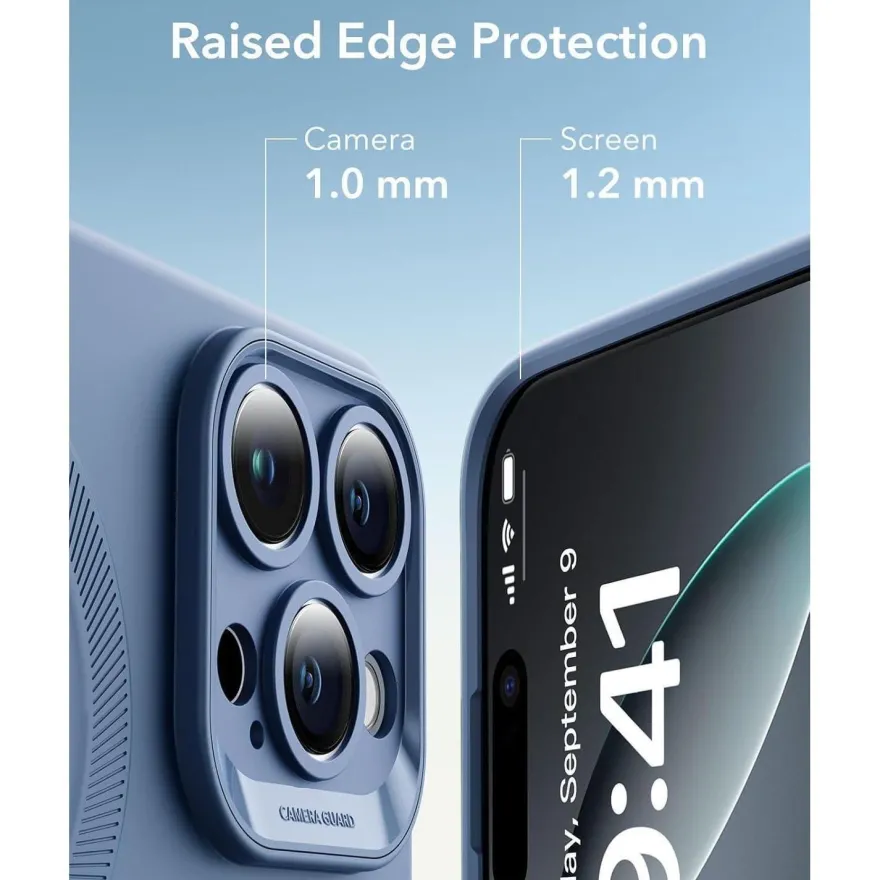 ESR iPhone 16 Pro Hülle - MagSafe kompatibel, Silikon, stoßfest, blau