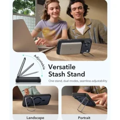 ESR iPhone 17 Pro Hülle mit MagSafe, Kamerasteuerung und Ständer, Mattschwarz