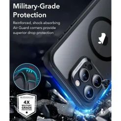 ESR iPhone 16 Pro Max Hülle kompatibel mit MagSafe, 360 Grad stoßfest, klare