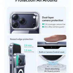 ESR iPhone 17 Pro Max Hülle, MagSafe kompatibel, mit integriertem Ständer und